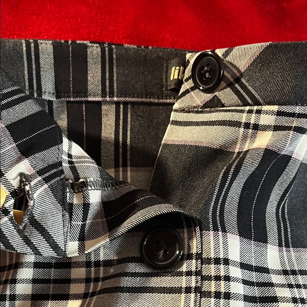 Like an Angel Black and White Plaid Mini Skirt - Picture 3 of 3